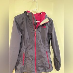 Purple North Face Rain Coat